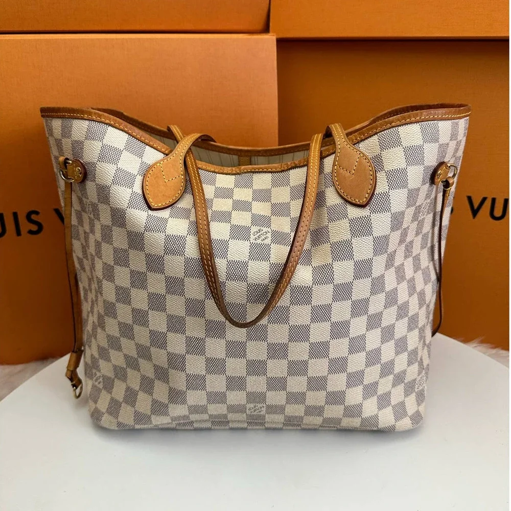 💎✨Authentic✨💎 Louis Vuitton Neverfull MM Damier Azur - Picture 6 of 14